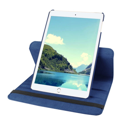 Litchi Texture 360 Degree Rotating Smart Leather Case with Holder for iPad mini 4 / mini 5(Dark Blue)-garmade.com