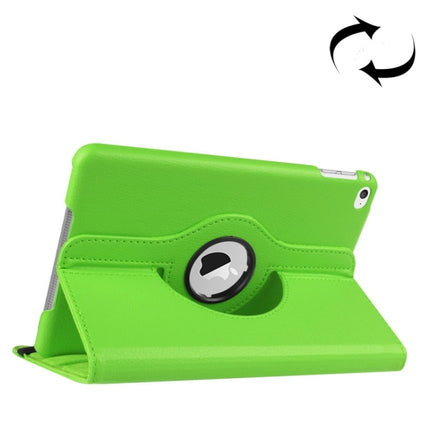 Litchi Texture 360 Degree Rotating Smart Leather Case with Holder for iPad mini 4 / mini 5(Green)-garmade.com