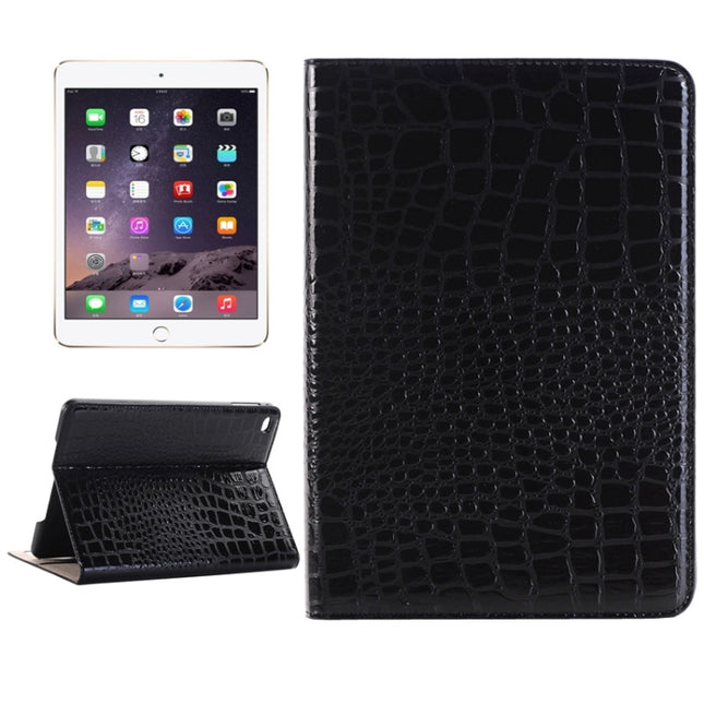 Crocodile Texture Horizontal Flip Smart Leather Case with Holder & Card Slots & Wallet for iPad Mini 4(Black)-garmade.com
