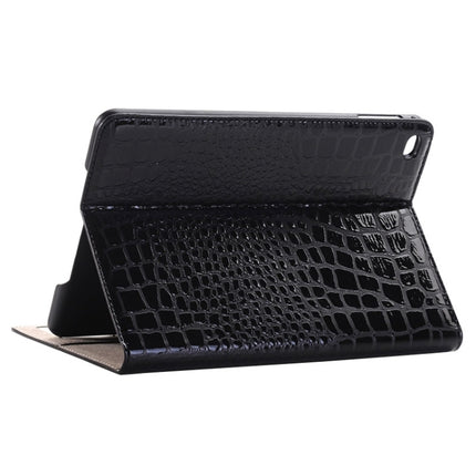 Crocodile Texture Horizontal Flip Smart Leather Case with Holder & Card Slots & Wallet for iPad Mini 4(Black)-garmade.com
