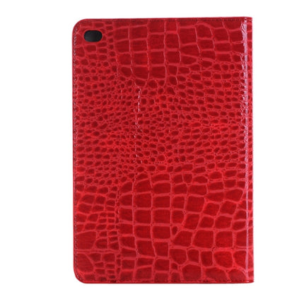 Crocodile Texture Horizontal Flip Smart Leather Case with Holder & Card Slots & Wallet for iPad Mini 4(Red)-garmade.com