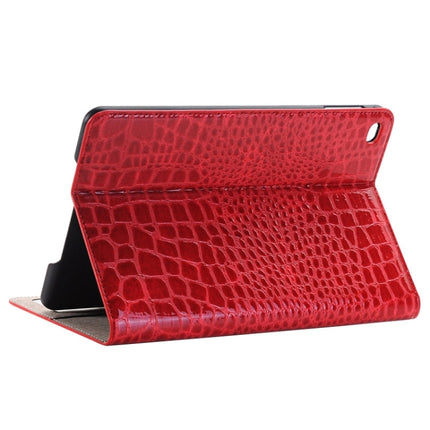 Crocodile Texture Horizontal Flip Smart Leather Case with Holder & Card Slots & Wallet for iPad Mini 4(Red)-garmade.com