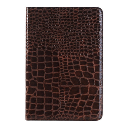 Crocodile Texture Horizontal Flip Smart Leather Case with Holder & Card Slots & Wallet for iPad Mini 4(Brown)-garmade.com