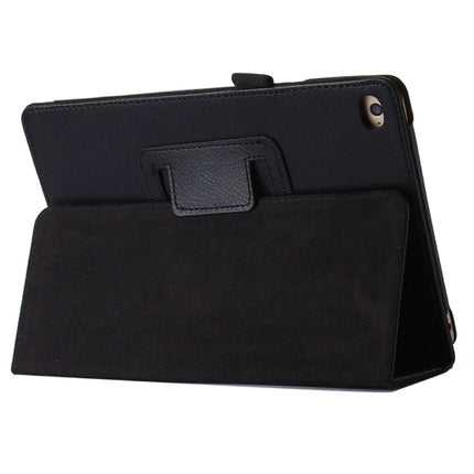 Litchi Texture Horizontal Flip PU Leather Protective Case with Holder for iPad mini 4(Black)-garmade.com