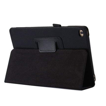 Litchi Texture Horizontal Flip PU Leather Protective Case with Holder for iPad mini 4(Black)-garmade.com