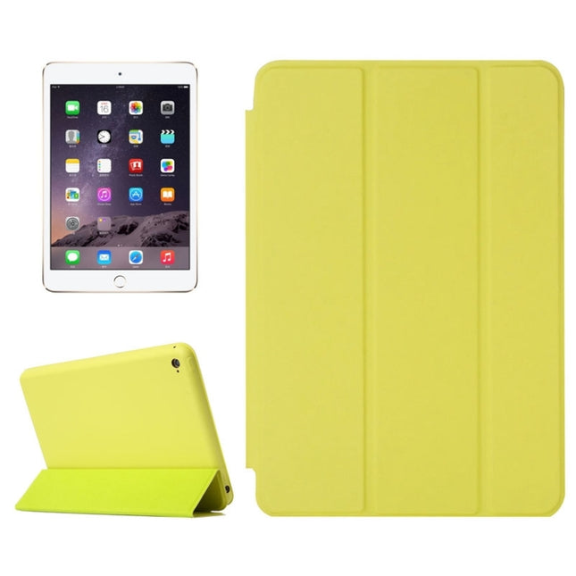 Horizontal Flip Solid Color Leather Case with Holder & Sleep / Wake-up Function for iPad mini 4(Green)-garmade.com