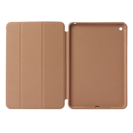 Horizontal Flip Solid Color Leather Case with Holder & Sleep / Wake-up Function for iPad mini 4(Gold)-garmade.com