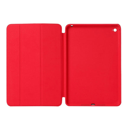 Horizontal Flip Solid Color Leather Case with Holder & Sleep / Wake-up Function for iPad mini 4(Red)-garmade.com
