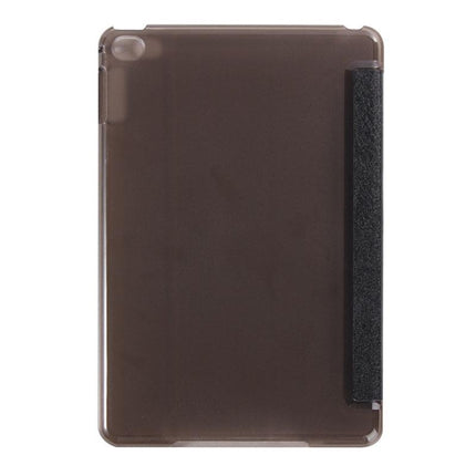 Silk Texture Horizontal Flip Leather Case with Three-Folding Holder for iPad mini 4(Black)-garmade.com