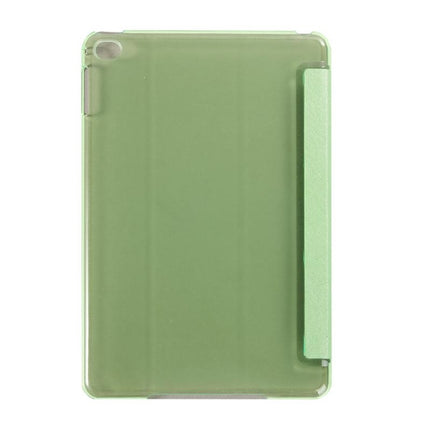 Silk Texture Horizontal Flip Leather Case with Three-Folding Holder for iPad mini 4(Green)-garmade.com