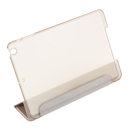 Silk Texture Horizontal Flip Leather Case with Three-Folding Holder for iPad mini 4(Gold)-garmade.com