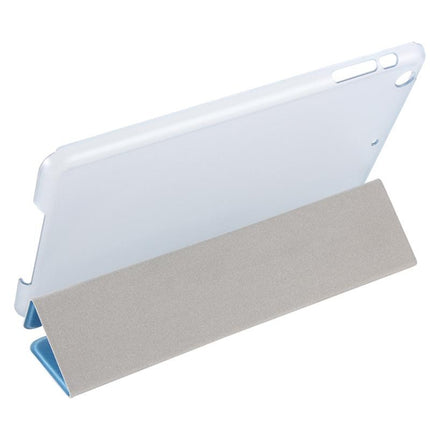 Silk Texture Horizontal Flip Leather Case with Three-Folding Holder for iPad mini 4(Blue)-garmade.com