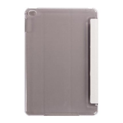 Silk Texture Horizontal Flip Leather Case with Three-Folding Holder for iPad mini 4(White)-garmade.com