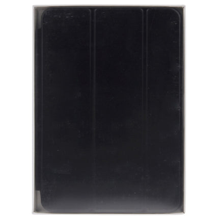 3-folding Naturally Treated Leather Smart Case with Sleep / Wake-up Function & Holder for iPad mini / mini 2 Retina(Black)-garmade.com