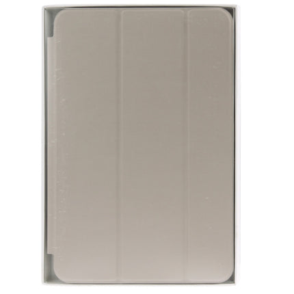 3-folding Naturally Treated Leather Smart Case with Sleep / Wake-up Function & Holder for iPad mini / mini 2 Retina(Grey)-garmade.com