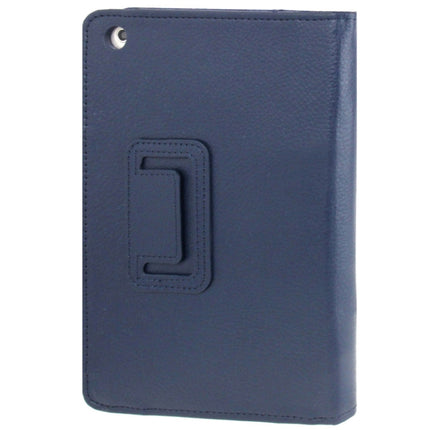 2-fold Litchi Texture Flip Leather Case with Holder Function for iPad mini 1 / 2 / 3-garmade.com