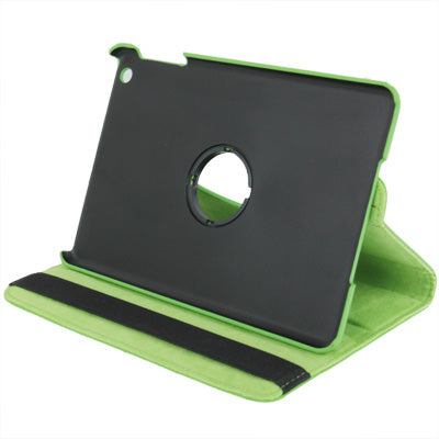 360 Degree Rotation Leather Case with Holder for iPad mini 1 / 2 / 3 (Green)-garmade.com