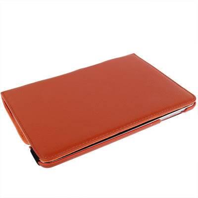 360 Degree Rotation Leather Case with Holder for iPad mini 1 / 2 / 3 (Orange)-garmade.com