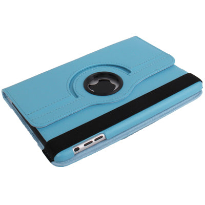 360 Degree Rotation Leather Case with Holder for iPad mini / mini 2 Retina(Baby Blue)-garmade.com