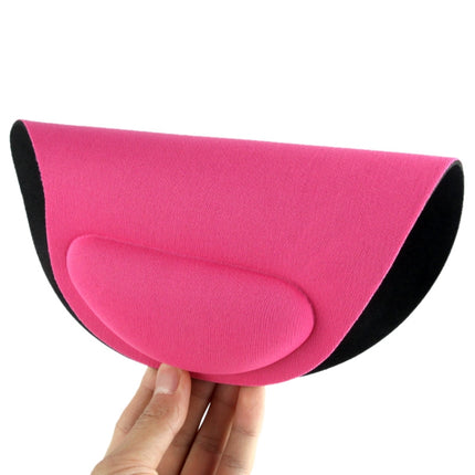 Ultra Slim Rubber Bottom & Cloth Sponge Wrist Supporter Mouse Pad(Magenta)-garmade.com