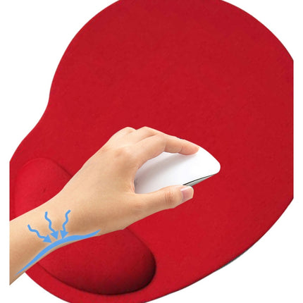 2 PCS Cloth Gel Wrist Rest Mouse Pad(Red)-garmade.com