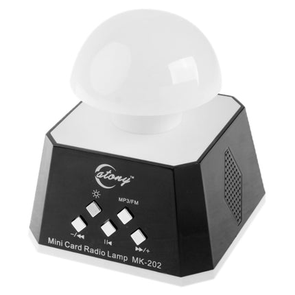 CT-0019 Multi LED Lights Speaker with FM Radio, Support TF Card(Black)-garmade.com