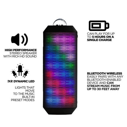 YM-339 2 x 5W Bluetooth Speaker with LED Lights, Support TF Card-garmade.com