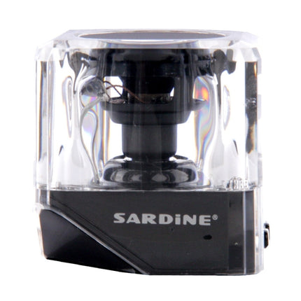 SARDiNE B5 TWS Crystal Case Bluetooth Speaker with Mic & LED Light(Black)-garmade.com