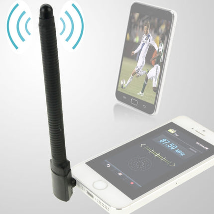 High Quality 6dBi 3.5mm Bending Style Mobile FM & TV Antenna(Black)-garmade.com