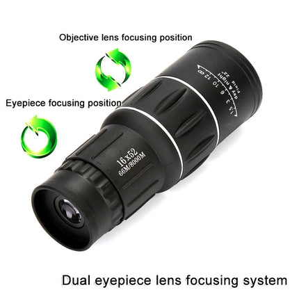 MaiFeng 16 x 52 Monocular Telescope Dual Focus Green Film Hunting Low Light Level Night Vision Binoculars-garmade.com