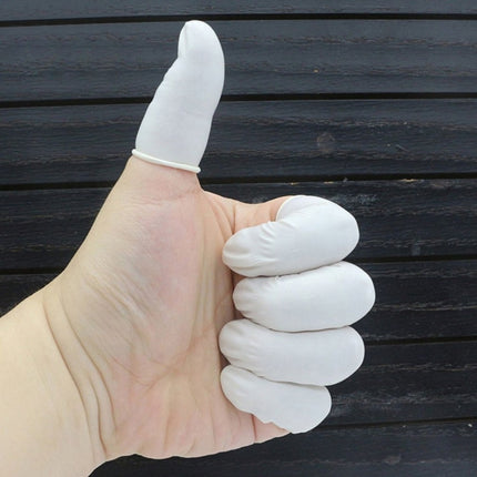 Latex Anti-static Finger Cot (50pcs in One Packaging, The Price is for 50pcs)(White)-garmade.com