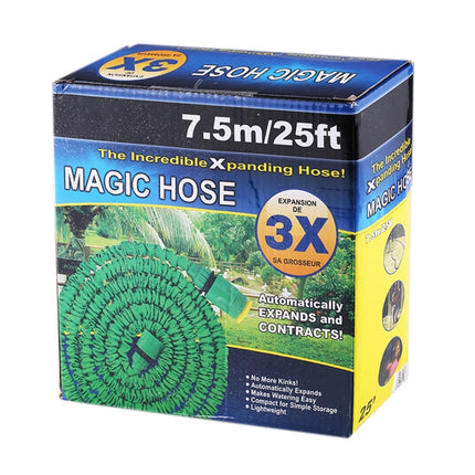 2.5m -7.5m Telescopic Pipe Expandable Magic Flexible Garden Watering Hose with Spray Gun Set(Blue)-garmade.com