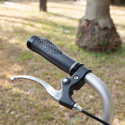 OQSPORT 2 PCS Bike Hand Grips Covers Bilateral Lock MTB Bicycle Anti-slip Handlebar Grips(Black)-garmade.com