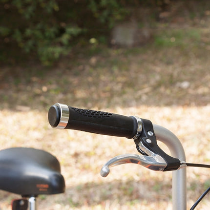 OQSPORT 2 PCS Bike Hand Grips Covers Bilateral Lock MTB Bicycle Anti-slip Handlebar Grips(Silver)-garmade.com