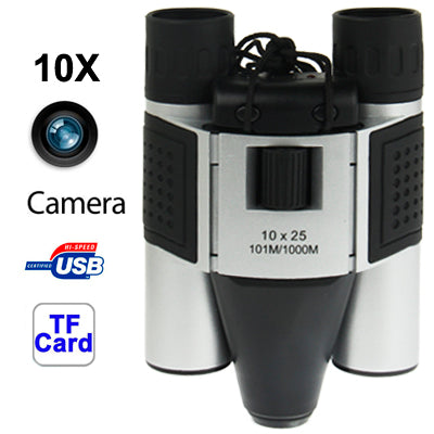 10×25mm 5 in 1 (Binocular Camera + Video Camera + Digital Camera + PC Cam + TF Card Reader) Digital Camera Binoculars, Field of View: 101m/1000m, Size: 135 × 100 × 24mm-garmade.com