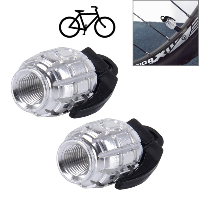 4 PCS Universal Grenade Shaped Bicycle Tire Valve Caps(Silver)-garmade.com