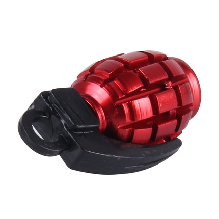 4 PCS Universal Grenade Shaped Bicycle Tire Valve Caps(Red)-garmade.com