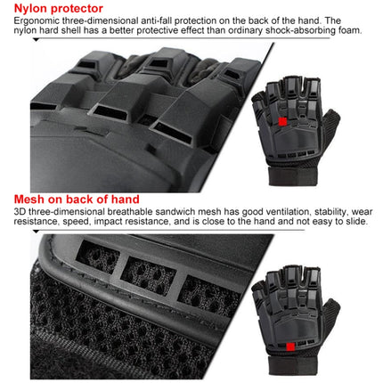 AK All-Purpose Outdoor Half Finger Gloves(Black)-garmade.com