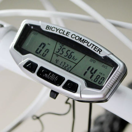 Multifunction LCD Display Cycle Computer Odometer Speedometer (MS-602B)(Silver)-garmade.com