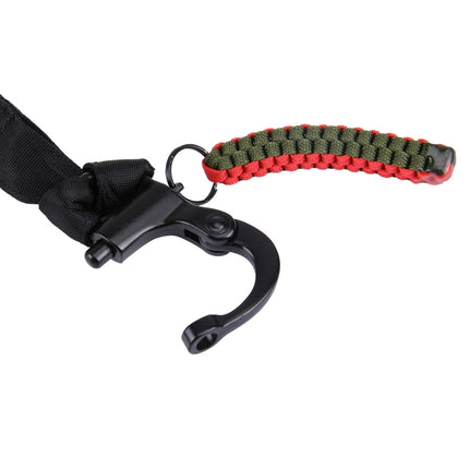 Breakaway Safety Lanyard Strap Rope / Quick Release Buckle Safety Rope / Helicopter Insurance Rope(Black)-garmade.com