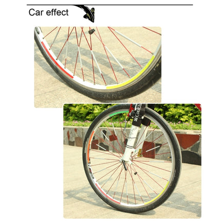 OQSPORT 12 PCS Bicycle Wheel Spoke Reflector Reflective Mount Clip Tube Warning Light Strip(Silver)-garmade.com