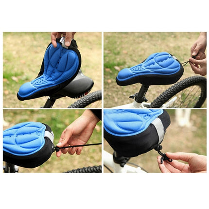 3D Silicone Lycra Nylon & Gel Pad Bicycle Seat Saddle Cover, Soft Cushion Fits for Kinds of Bikes(Black)-garmade.com