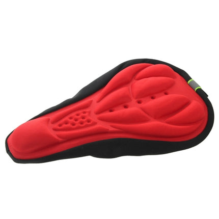 3D Silicone Lycra Nylon & Gel Pad Bicycle Seat Saddle Cover, Soft Cushion Fits for Kinds of Bikes(Red)-garmade.com