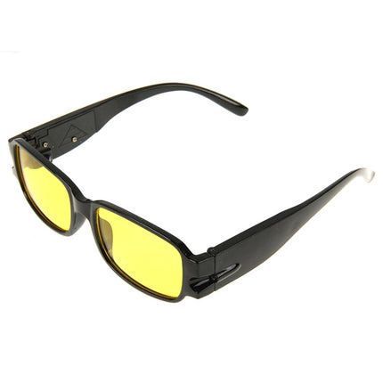 UV Protection Yellow Resin Lens Reading Glasses with Currency Detecting Function, +1.00D-garmade.com
