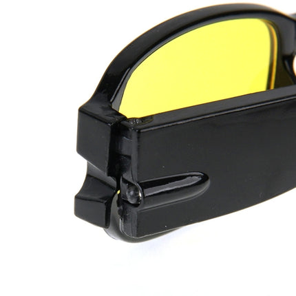 UV Protection Yellow Resin Lens Reading Glasses with Currency Detecting Function, +3.50D-garmade.com