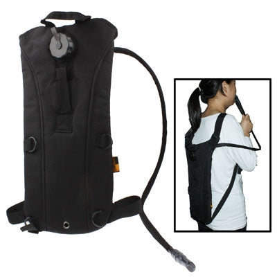 2.5L Duffle Nylon Waterbag Backpack with Tube / Waterbag(Black)-garmade.com