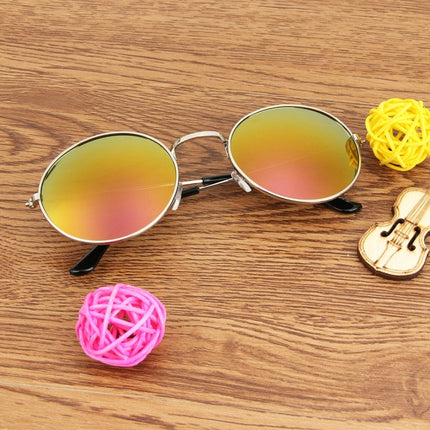 Oval Retro UV400 UV Protection Metal Frame AC Lens Sunglasses-garmade.com