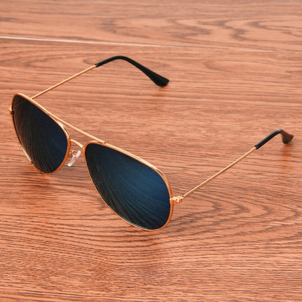 UV400 UV Protection Metal Frame AC Lens Frog Mirror Eyeglasses Sunglasses-garmade.com
