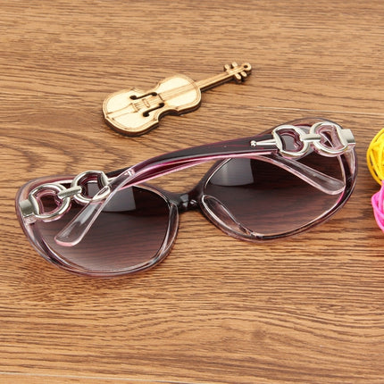 Retro UV400 UV Protection PC Frame AC Lens Sunglasses(Purple)-garmade.com