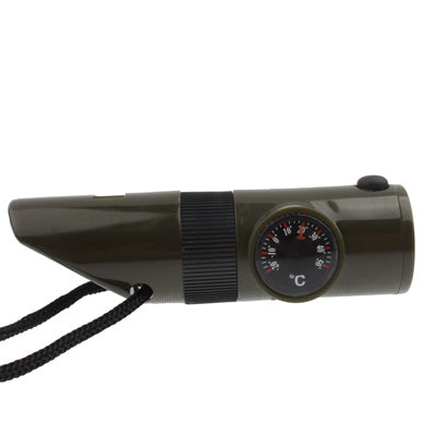 7 in 1 (Survival Whistle / Compass / Thermometer / LED Light / Magnifier / Retroreflector / String)-garmade.com
